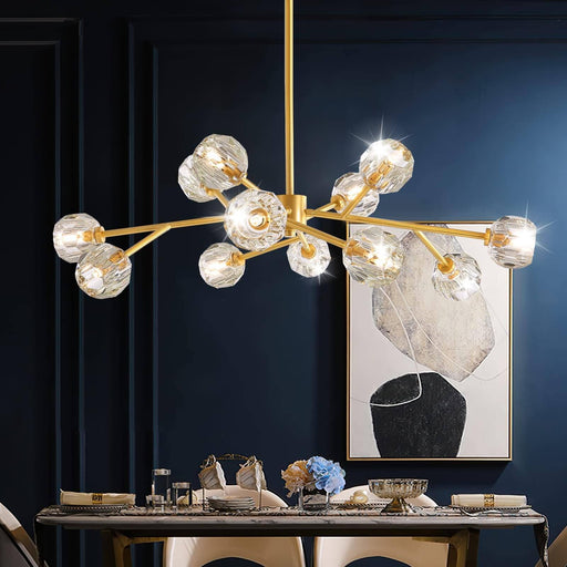 Brass Sputnik Chandelier Modern Pendant 3-Color Ceiling Light CL-12G