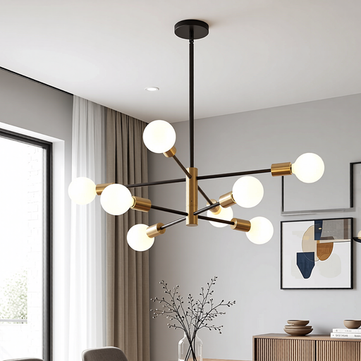 Sputnik Chandelier 8 Light Modern Pendant 3 Color Ceiling Light CL-HWGC8