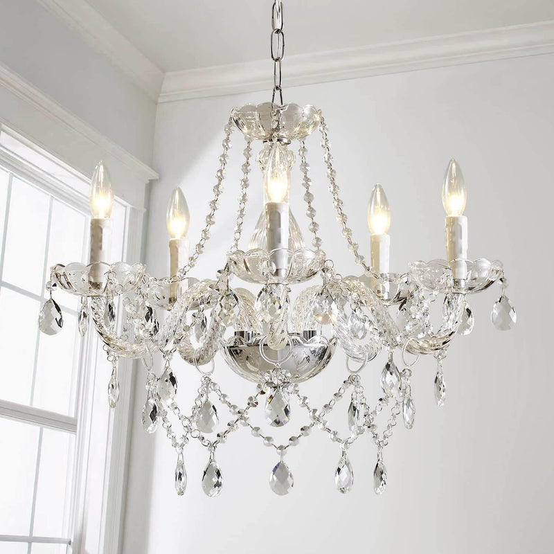 Vintage Crystal Chandelier Glass Castle Ceiling Pendant Light CL-CC