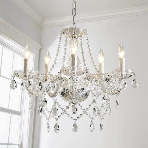 Vintage Crystal Chandelier Glass Castle Ceiling Pendant Light CL-CC