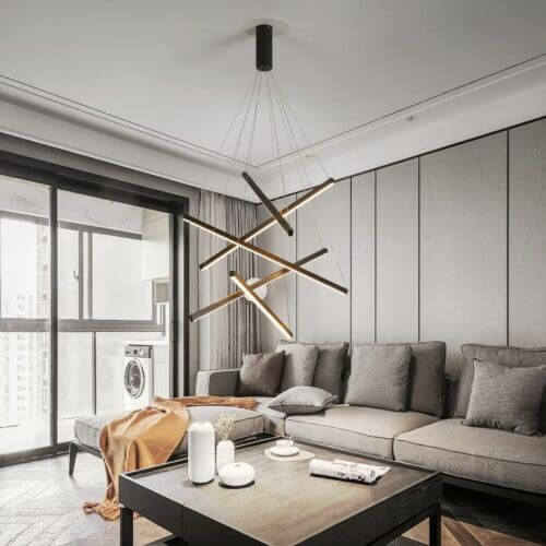 LED 5Bars Modern Chandelier Dimmable Adjustable Pendant Light CL-5BAR