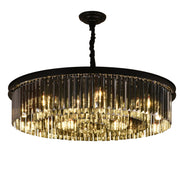 Angelo 9-Light Round Crystal Chandelier 80cm Smoke Finish