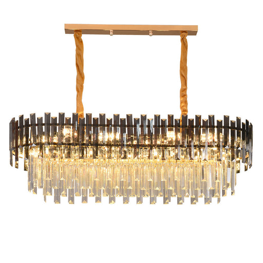 Noelle 8-Light Linear Crystal Chandelier – 90cm