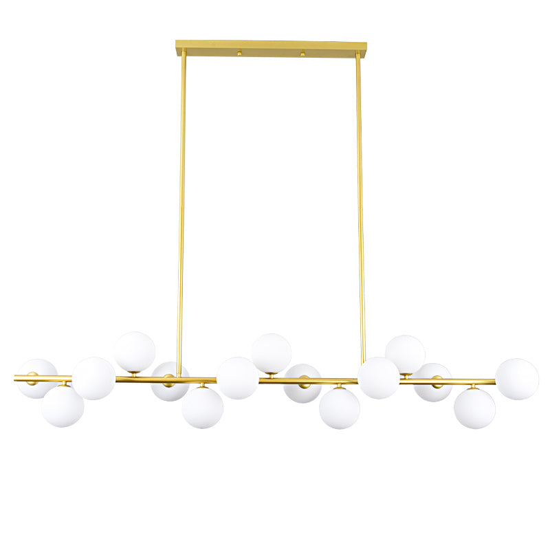 Mid-Century 15 Globe Linear Pendant 1.5m Gold/Black