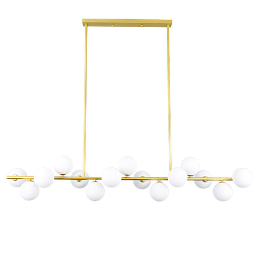 Mid-Century 15 Globe Linear Pendant 1.5m Gold/Black