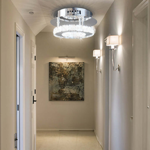 Mini LED Crystal Chandelier 3Color Adjustable Dining Room Lamp CL-SC1R