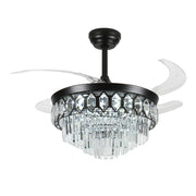 Windora Elowen 42" Black Crystal Chandelier DC Ceiling Fan w/ 3CCT LED Remote - image 3