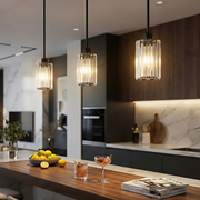 Modern Crystal Pendant Light Mini Chandelier Hanging Lamp Black CL-SCL