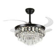 Windora Elowen 42" Black Crystal Chandelier DC Ceiling Fan w/ 3CCT LED Remote - image 2