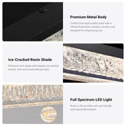 Crackle Resin Linear Pendant Light Modern Minimalist Dining Chandelier CL-LSCC
