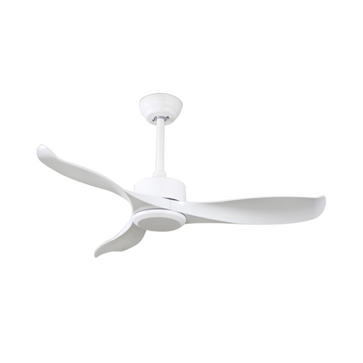 56" Pure White Ceiling Fan Remote Control 3 ABS Blades Timer CF-5606