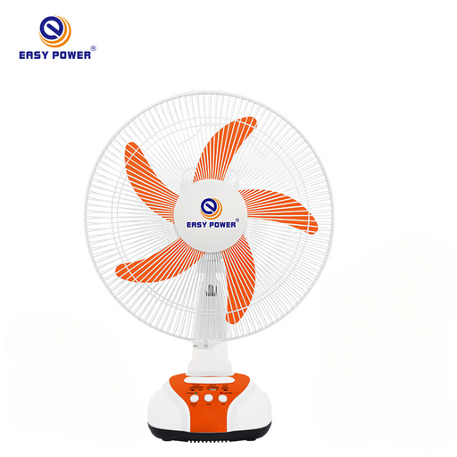 Easy Power 16" Portable Rechargeable Table Fan with LED Light & Powerbank