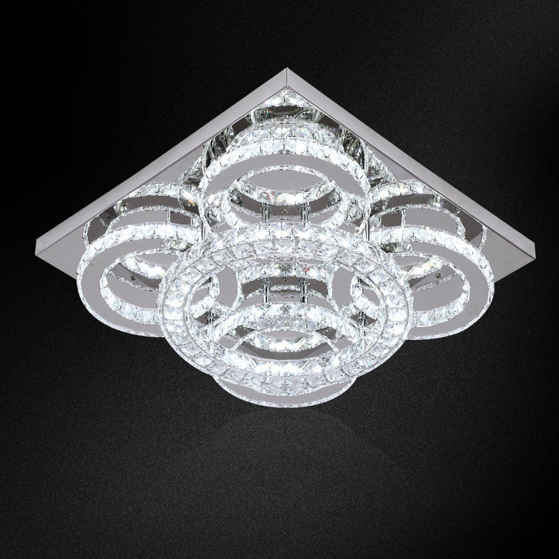 Aveline 51W Tri-Colour Dimmable Crystal Flush Mount Ceiling Light – 40.5cm - image 15
