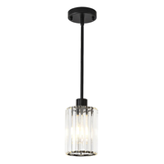 Modern Crystal Pendant Light Mini Chandelier Hanging Lamp Black CL-SCL