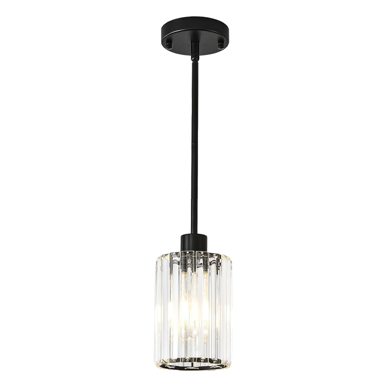 Modern Crystal Pendant Light Mini Chandelier Hanging Lamp Black CL-SCL