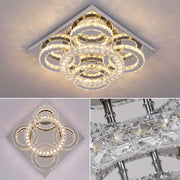 Aveline 51W Tri-Colour Dimmable Crystal Flush Mount Ceiling Light – 40.5cm - image 17
