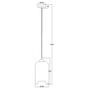 MASON Oblong dimensions diagram - CLA Lighting