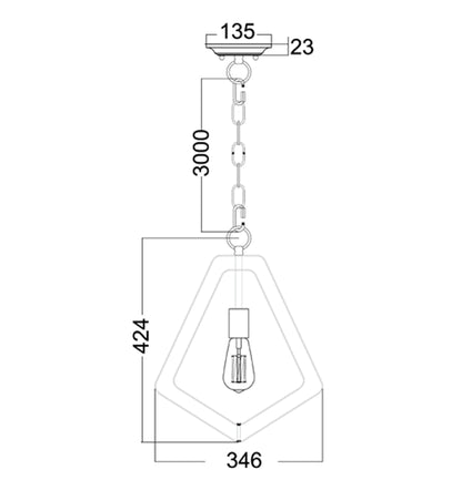 CLA Lighting ORBITA3 pendant light dimensions diagram