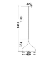 ZARA: Modern Dome Shape Pendant Lights dimensions diagram - CLA Lighting