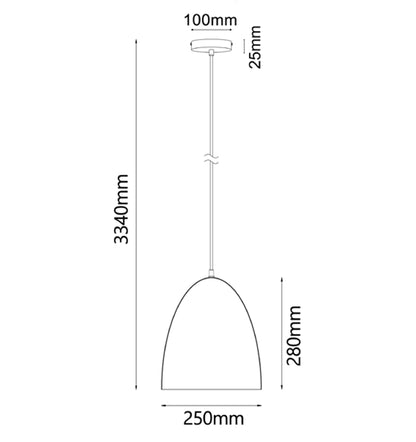 CLA Lighting LIGNA: Retro Replica Wood Pendant Lights - Oblong dimensions diagram