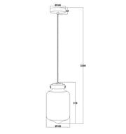 MASON Tipped oblong dimensions diagram - CLA Lighting