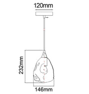 CLA Lighting ORDITO pendant light dimensions diagram