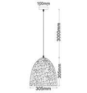 CLA Lighting CELESTE Ellipse pendant light dimensions diagram