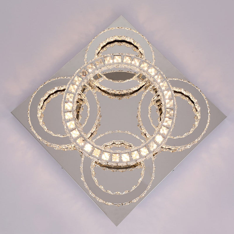 Aveline 51W Tri-Colour Dimmable Crystal Flush Mount Ceiling Light – 40.5cm - image 18