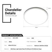 White LED Ceiling Down Light Round 26/36W Ultra-Thin White CL-UFOC