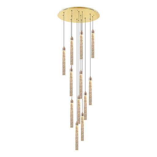 Staircase Crystal Chandelier Modern 12/18-Light Chain Light CL-CBAR