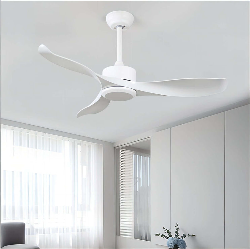 56" Pure White Ceiling Fan Remote Control 3 ABS Blades Timer CF-5606