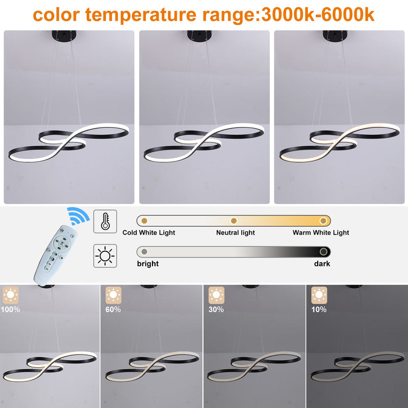 Nova Loop LED Pendant Light – Dimmable with Remote - image 4