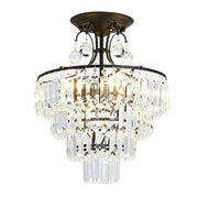 4 Lights Crystal Chandelier 40x50cm 3 Colors Cake Ceiling Lamp CL-CAKE