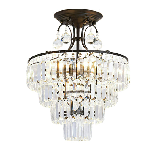 4 Lights Crystal Chandelier 40x50cm 3 Colors Cake Ceiling Lamp CL-CAKE