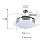 Windora Aether 42" Brushed Steel DC Ceiling Fan w/ 3CCT LED Remote Control - image 8