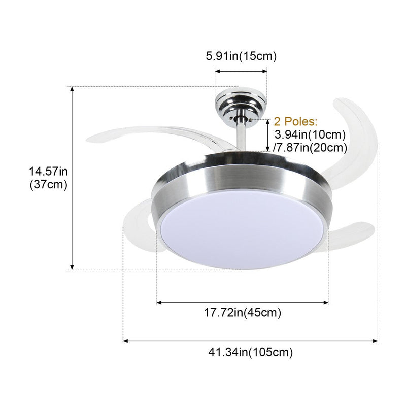 Windora Aether 42" Brushed Steel DC Ceiling Fan w/ 3CCT LED Remote Control - image 8