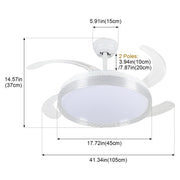 Windora Liora 42" White Weave DC Ceiling Fan w/ 3CCT LED Remote Control - image 8