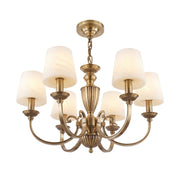Solid Brass 6 Light Chandelier Antique Brass Pendant Lighting CL-VBC6
