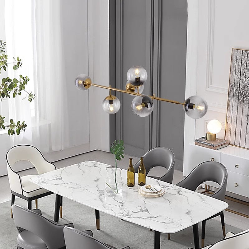 Modern Sputnik Chandelier 6-Light 125cm Smoke Cover Ceiling CL-SPC6