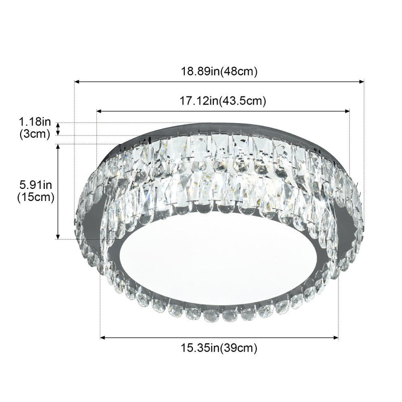 Virelle 60W Tri-Colour Dimmable Crystal Chandelier - image 7