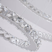 Zaria 3-Ring Crystal Chandelier – Tri-Colour Adjustable - image 2