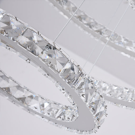 Zaria 3-Ring Crystal Chandelier – Tri-Colour Adjustable - image 2