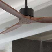 3 Wood Blades Ceiling Fan 52" Designer Indoor Remote Control CF-5202