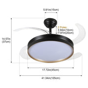 Windora Orien 42" Black Trim DC Ceiling Fan w/ 3CCT LED Remote Control - image 8