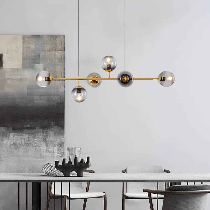 Modern Sputnik Chandelier 6-Light 125cm Smoke Cover Ceiling CL-SPC6