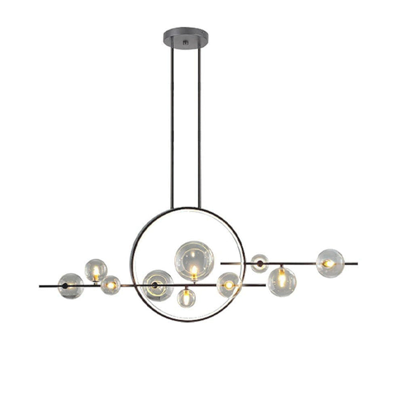 Glass Globe Sputnik Chandelier 10-Light LED Pendant Light CL-GM10