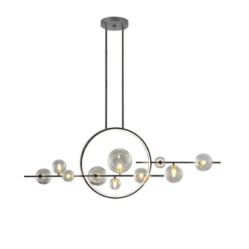 Glass Globe Sputnik Chandelier 10-Light LED Pendant Light CL-GM10