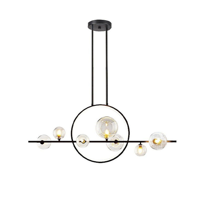 Glass Globe Sputnik Chandelier 7-Light LED Pendant Light CL-GM7