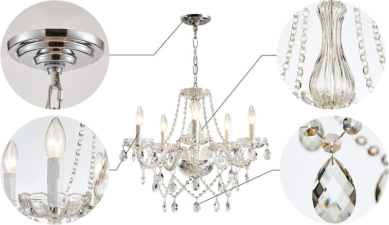 Vintage Crystal Chandelier Glass Castle Ceiling Pendant Light CL-CC