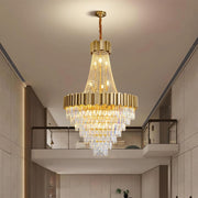 Luxury Crystal Spinning Top Chandelier Modern High Ceiling Light CL-CSTC